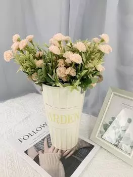 4 пучка маленьких гвоздик искусственных цветов объемный искусственный цветок со стеблями шелковые цветы гвоздики для свадьбы на открытом воздухе украшения для дома и отеля белый