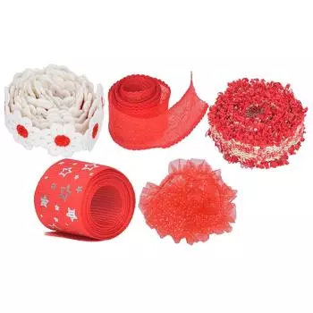 4 ярда красного полиэстерового кружева с принтом, аксессуары, подарочная упаковочная лента, рождественская лента для галстука, фестиваль Style 2