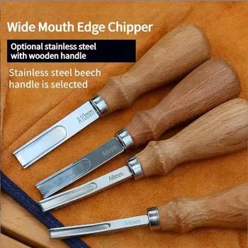4 размера A4mm A6mm A8mm A10mm Практичный кожаный ремесленный станок для снятия фаски, нож для снятия фаски, DIY режущий инструмент для ручной работы с деревянной ручкой A4mm