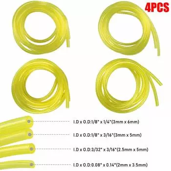 4 размера, бензиновый топливный трубопровод, шланговая трубка для бензопил, воздуходувки, триммеры для живой изгороди, часть