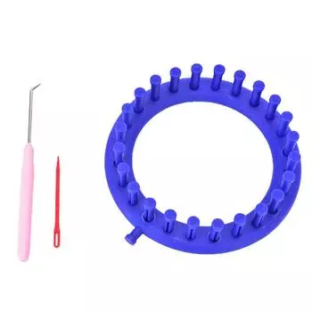 4 размера круглый вязальный станок ткацкие станки Diy набор инструментов пластик круглый круг творческий шляпа свитер синий