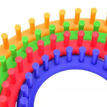 4 размера круглый вязальный станок ткацкие станки Diy набор инструментов пластик круглый круг творческий шляпа свитер синий