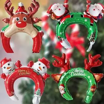 4 разных рождественских тематических шара-кольца для волос. Украшения для рождественской вечеринки. Шары-кольца для волос. разноцветный