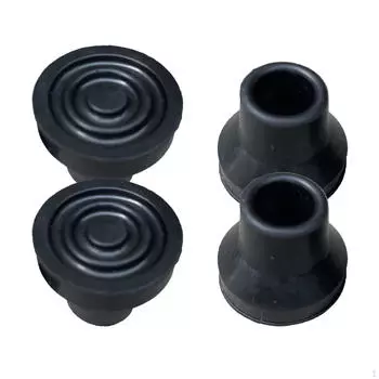 4 резиновых подушечки с наконечниками для трости Костыль серый