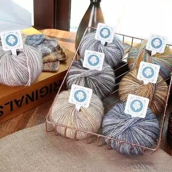 4 рулона мохера, окрашенного в камуфляжную хлопковую линию, пряжа для шапки и шарфа ручной работы 4 rolls