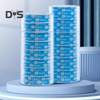 4 рулона прозрачной клейкой ленты, сменные стержни, прозрачная, легко рвется руками, высокопрозрачная клейкая лента, школьные и домашние принадлежности 4pcs