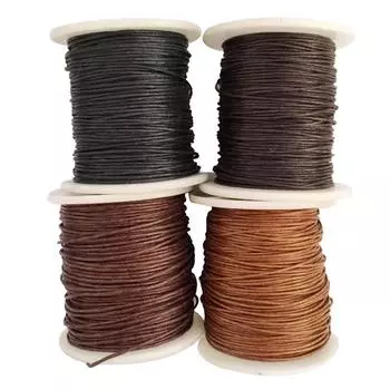 4 рулона вощеного хлопкового шнура для браслетов DIY, аксессуары для рукоделия с бисером 2