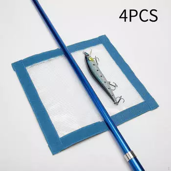 4 рыболовных приманки, легкие держатели удилищ для хранения приманок, сумки для использования на открытом воздухе для мужчин и женщин чёрный