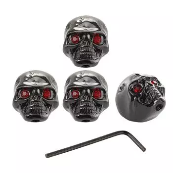 4 S-kull Design Электрогитара Металлическая ручка громкости Крышка басовой ручки громкости Крышка потенциометра с чёрный