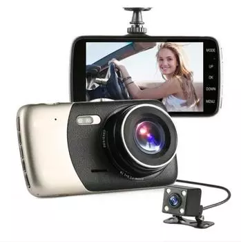 4 Screen 1080P Dual Lens Car DVR Video Recorder Night Vision w/ Rear Camera Kit