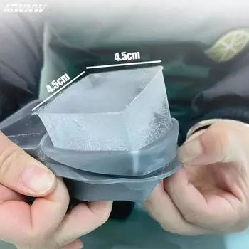 4-секционный большой лоток для льда, коробка, большой пищевой силиконовый лоток для кубиков льда, квадратная форма для самостоятельного изготовления ледяных блоков для бара, паба, вина