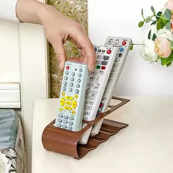 4-секционный держатель пульта дистанционного управления для телевизора, стойка для хранения пультов дистанционного управления для бытовой техники кофейный