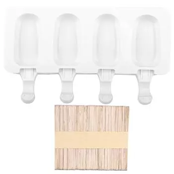 4?Сетка из пищевого силикона для мороженого, форма для мороженого, инструмент для изготовления форм с палочкой для домашнего хозяйства своими руками