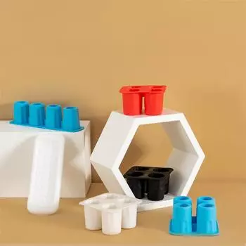 4 сетки прямоугольные стаканчики для льда пищевой силикон легко извлекаются из формы для льда дома на открытом воздухе кемпинга пикника летом своими руками изготовление стаканчиков для льда