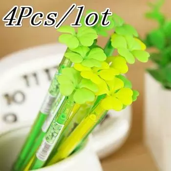 4 шт. 0,38 мм синие чернила Lucky Grass гелевая ручка креативный стиль нейтральная ручка