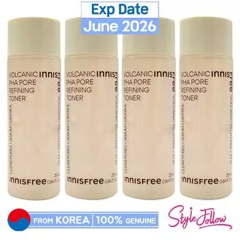 4 шт/100 мл_[INNISFREE] Тоник для очищения пор с вулканическим PHA 25 мл (Образец) 25ml X 4pcs (100ml)