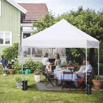 4 шт., 10 л, навес для воды, сумка, водонепроницаемый, ветрозащитный, прямоугольный, сверхмощный, навес, палатка, укрытие от солнца, патио 10L 4pcs серый