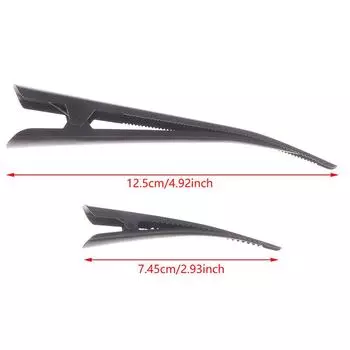 4 шт. 12,5 см длиной металлические заколки для волос полые цветы утконосы аксессуары для волос банты-утиные зубцы заколки для волос парикмахерский наконечник зажим черный зажим 7.45cm