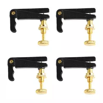 4 шт. 12 скрипичных машинок тонкой настройки Металлический регулятор струн скрипки Деталь Аксессуар для музыкального инструмента Золотой золотой/чёрный