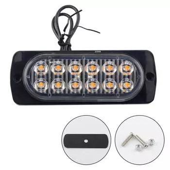 4 шт., 12 стробоскопических светодиодов, белый свет, аварийный маяк, аварийный мигающий боковой габаритный фонарь, предупреждение белый