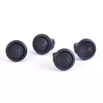 4 шт. 12 В 20 А круглый клавишный переключатель включения/выключения светодиодного света для автомобиля, морской лодки, точечный переключатель