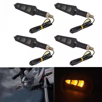 4 шт. 12 В мотоцикл 6 светодиодов велосипед ABS янтарный указатель поворота лампа освещения индикатор мигалка для улицы Kawasaki Yamaha