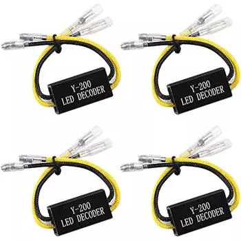 4 шт. 12 В мотоциклетный светодиодный зарядный резистор, декодеры, контроллер мигающей коррекции для мотоцикла, скутера 20x12x2cm