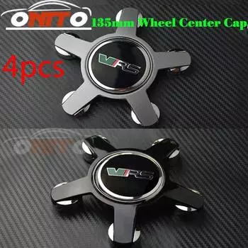 4 шт., 135 мм, 5 когтей, черная/серая база, центральная крышка колеса VRS, логотип, колпачок ступицы колеса автомобиля для O ctavida F abia S uperb Y eti чёрный