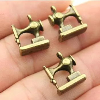 4 шт., 15x12 мм, швейная машина, подвеска для изготовления ювелирных изделий, цвет античной бронзы, 3D швейная машина, подвески, швейная машина