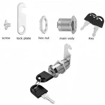 4 шт. 16/20/25/30 мм кулачковые замки для ящиков, замки для шкафов, почтовые ящики, замки для дверей домашних шкафов с язычком и 2 ключами, мебельная фурнитура