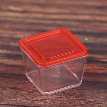 4 шт. 1/12 кукольный домик мини свежий контейнер для хранения ланч-бокс модель кухонная посуда