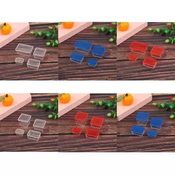 4 шт. 1/12 кукольный домик мини свежий контейнер для хранения ланч-бокс модель кухонная посуда