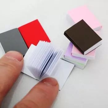 4 шт. 1:12 мини-легких блокнотов для кукольного домика, ролевые игрушки, модель блокнота, макет сцены чёрный