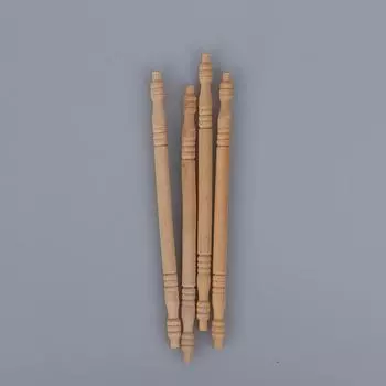 4 шт. 1:12 миниатюрных деревянных колонн для кукольного домика, мебель для самостоятельного изготовления, аксессуары для декора