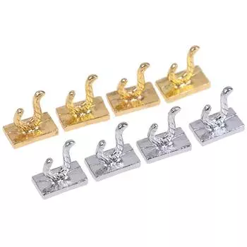 4 шт. 1:12 миниатюрных кукольных вещей, крючки для одежды, аксессуары для ванной комнаты кукольного домика золотой