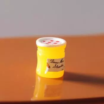 4 шт. 1:12 Миниатюрный кукольный домик Кофейная банка Хлебная намазка Фруктовый соус Джем Модель еды Декор для кухни Игрушка Аксессуары для кукольного дома