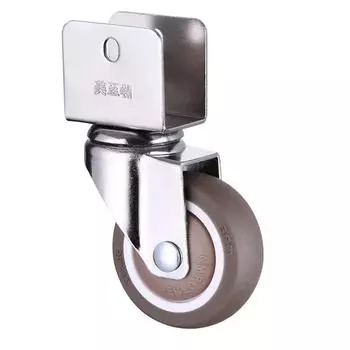 4 шт. 1 1,25 шарикоподшипник универсальный TPE роликовые колеса шпилька U крепление 20 22 25 мм тормоз детская кровать тележка стул 1 inch Panel 16mm