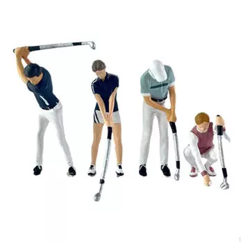 4 шт. 1/64 масштабная фигурка человека, крошечная модель, украшение для песочного стола, мини-гольфист, коллекционные предметы