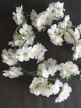 4 шт. 1,8 м искусственный цветок вишни, гирлянда, подвесные лозы для домашней комнаты, свадебной вечеринки, двора, балкона, декор розовый