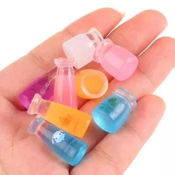 4 шт./1 комплект 1:12 кукольный домик, миниатюрная бутылка йогурта, бутылка фруктового молока, кухонная модель, декор для напитков, игрушка, аксессуары для кукольного дома