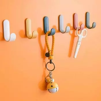 4 шт./1 шт. крючок для полотенец, пластиковая дверная вешалка, самоклеящаяся настенная вешалка, вешалка для шляп, вешалка для ключей, настенный органайзер, домашний декор, держатель для ключей 4Pcs зелёный