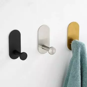 4 шт/1 шт. Крючок для стены из нержавеющей стали, наклейка для халата, крючки для полотенец, пальто, ключей, брюк, вешалки для ванной, кухни, аксессуары для хранения вещей