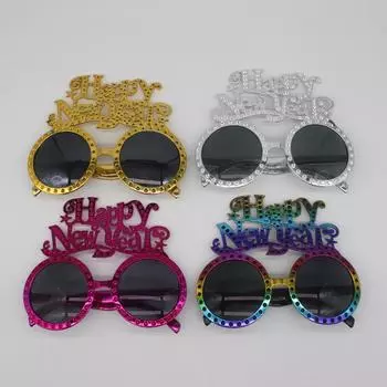4 шт. 2022 Новогодние очки для вечеринки Новинка Фотобудка Реквизит Украшения Детские Подарки 4PCS