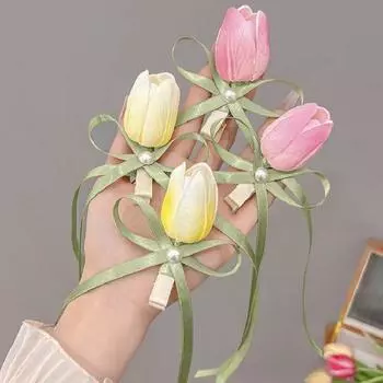 4 шт. 2025 головной убор тюльпан заколка для волос женский головной убор маленькая заколка для волос челка верхний зажим шпилька аксессуары для волос для девочек 4pcs
