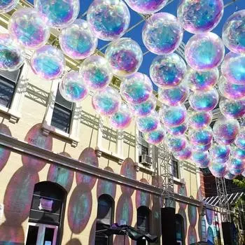 4 шт. 22-дюймовые голографические градиентные цветные 4D сферические шары для Дня святого Валентина, дня рождения, свадьбы, радуги, вечеринки, украшения для вечеринок