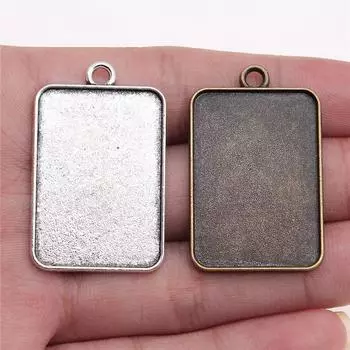 4 шт. 23x33 мм, внутренний размер, античная бронза, античное серебро, цвет, прямоугольник, камея, кабошон, основа, подвеска, подвеска In The Title античный бронзовый