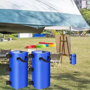 4 шт. 25л навесной мешок для воды водонепроницаемый ветрозащитный прямоугольный прочный хлопающий синий