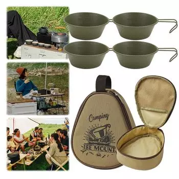 4 шт. 300 мл миска Sierra Bowl из нержавеющей стали для кемпинга, походов, пикников, путешествий серебряный