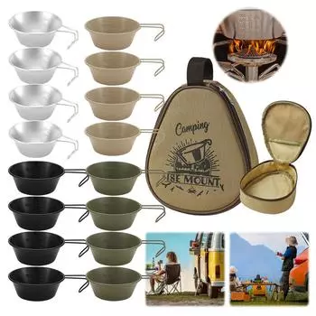 4 шт. 300 мл миска Sierra Bowl из нержавеющей стали для путешествий, пикника, походов, путешествий, кружка для питья серебряный
