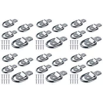 4 шт. 3/8 сверхмощные D-образные кольца для крепления анкеров 2400 фунтов заклепка-зажим стопорное кольцо